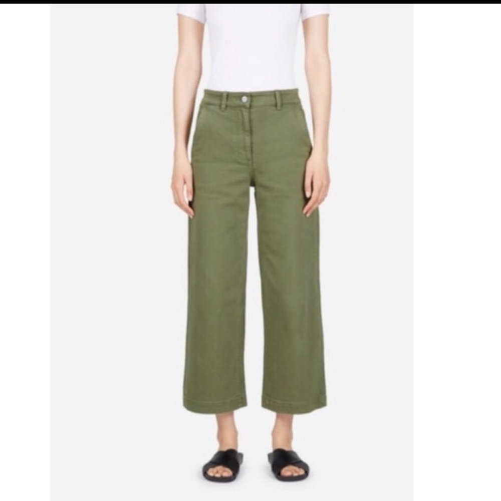 Everlane Wide leg crop in green